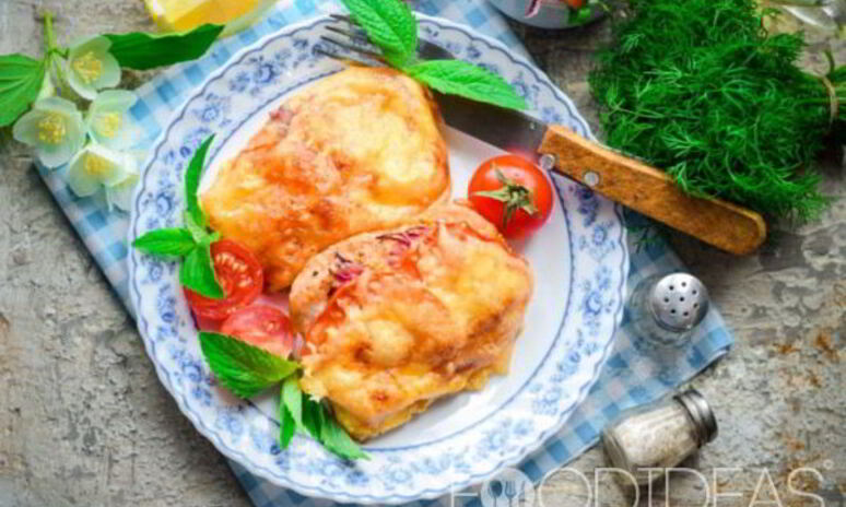 Рецепт куриная грудка с помидорами и сыром в духовке