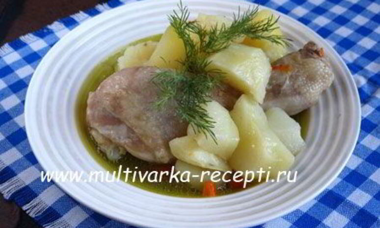 Рецепт куриные ножки с картофелем в мультиварке