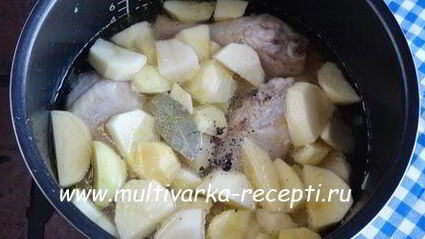 куриные ножки с картофелем в мультиварке