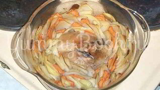 Куриные окорочка запеченные с овощами