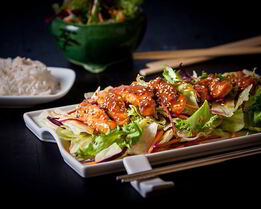 Курица с болгарским перцем в соусе терияке