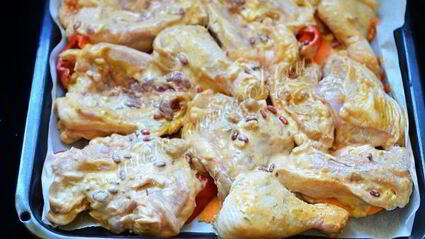 курица в духовке с тыквой