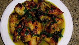 Курица в лимонном соусе