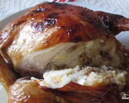 Курица, запеченная с рисом