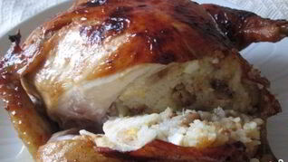 Курица, запеченная с рисом