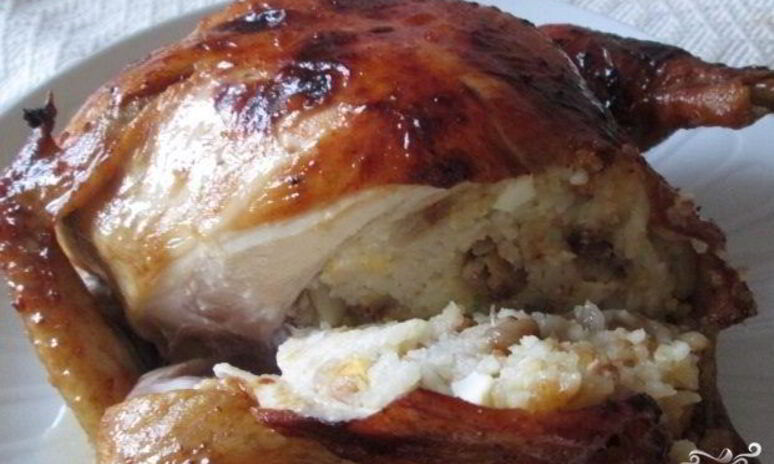 Рецепт курица, запеченная с рисом