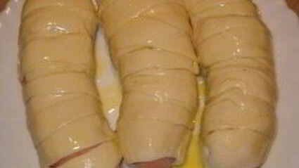 сардельки, фаршированные картошкой