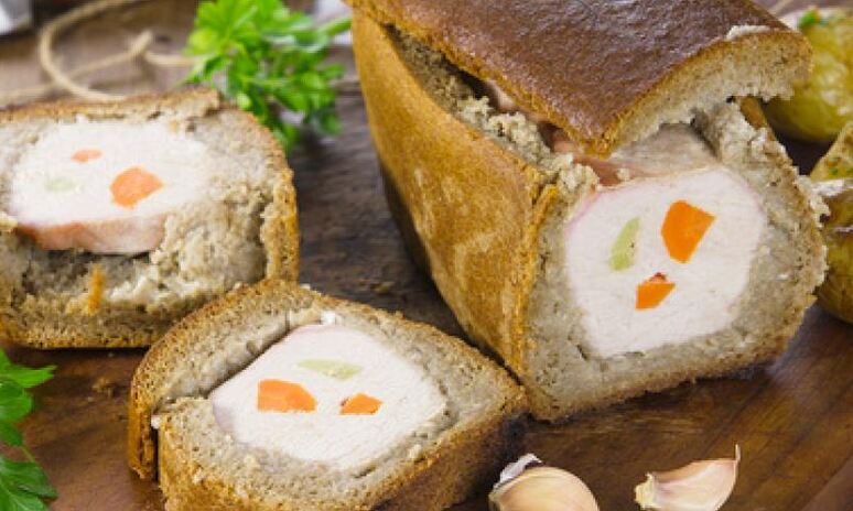 Рецепт свинина, запеченная в черном хлебе