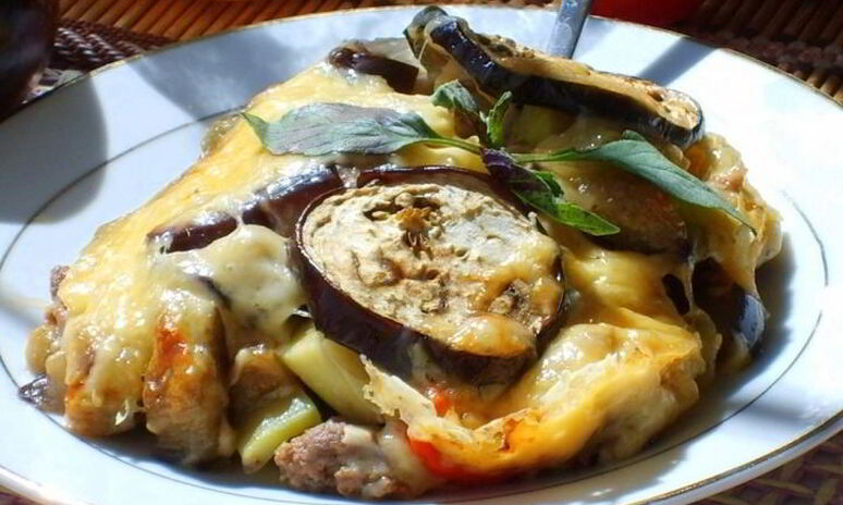 Рецепт баклажаны с козьим сыром и базиликом