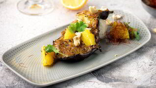 Баклажаны в медово-имбирном соусе