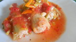 Фаршированный лук-порей