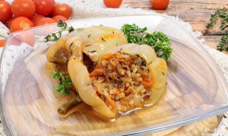 Рецепт фаршированный перец грибами в духовке