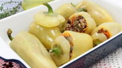 фаршированный перец грибами в духовке