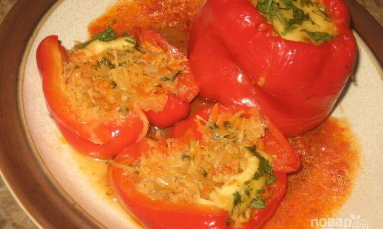 Рецепт фаршированный перец с овощами