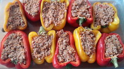 фаршированный сладкий перец без риса