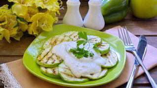 Кабачки на сковороде гриль