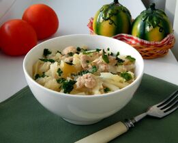 Капуста с фаршем и картошкой