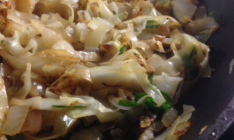 Рецепт капуста жареная с грибами