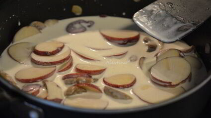 картофельный гратен с грибами