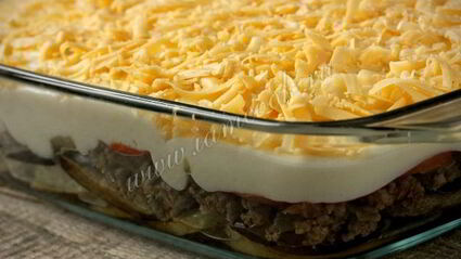 мусака по-гречески с баклажанами