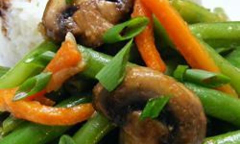 Рецепт стручковая фасоль с шампиньонами