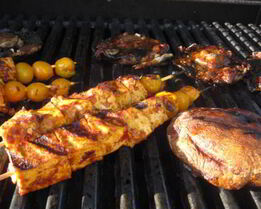 Тофу и портобелло на гриле