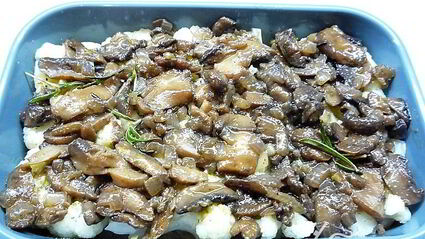 цветная капуста с курицей и грибами в духовке