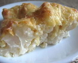 Цветная капуста в сливках с сыром