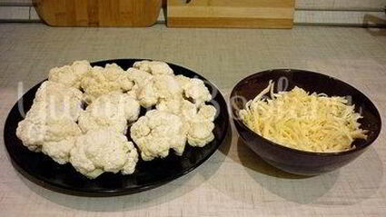 цветная капуста, запеченная в сметанно-сырном соусе