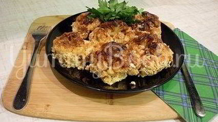 цветная капуста, запеченная в сметанно-сырном соусе