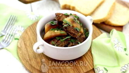 тушеная картошка с ребрышками