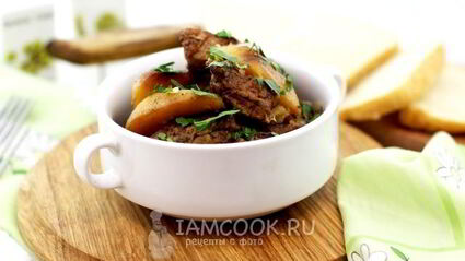 тушеная картошка с ребрышками