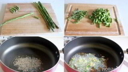 тушеная спаржа с овощами