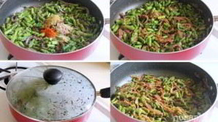 тушеная спаржа с овощами