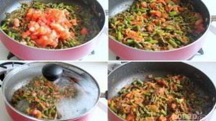 тушеная спаржа с овощами