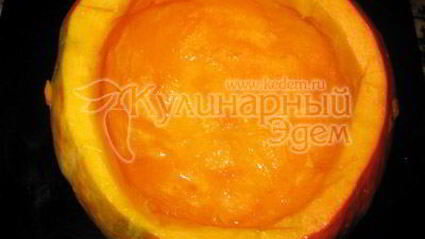 тыква, фаршированная курицей и овощами