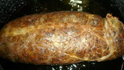 фаршированный печеночный рулет