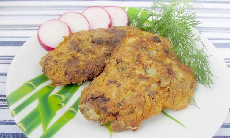 Рецепт говяжья печень в кляре жареная