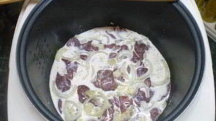 куриная печень в сливках в мультиварке