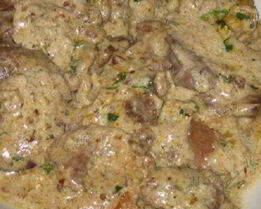 Куриная печень в соусе