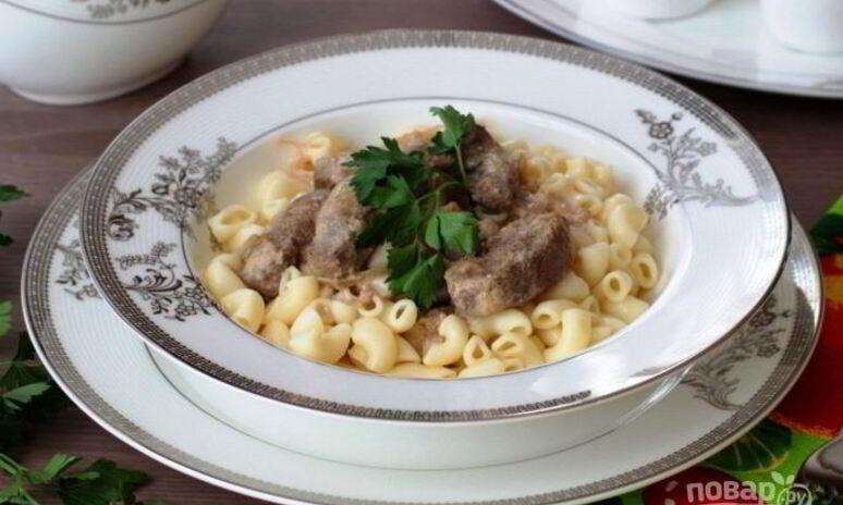 Рецепт печень баранья в сметане