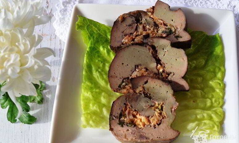 Рецепт печень фаршированная праздничная