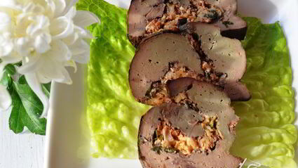 печень фаршированная праздничная