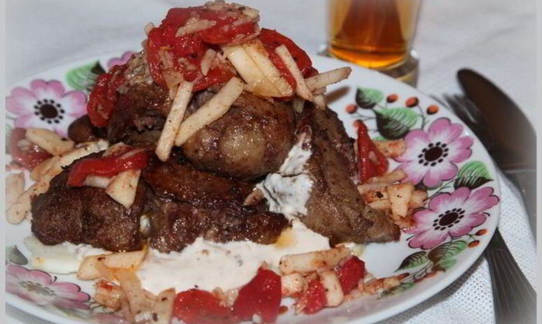 Рецепт печень фламбированная