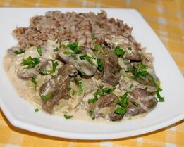 Печень индейки с луком