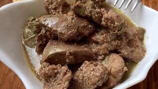 Печень индейки тушеная