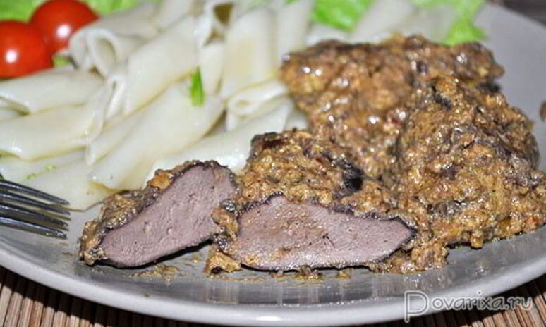 Рецепт печень индейки в орехово-чесночном соусе