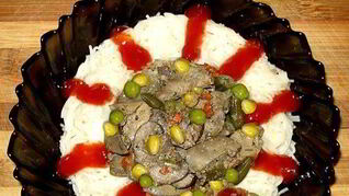 Печень с грибами в мультиварке