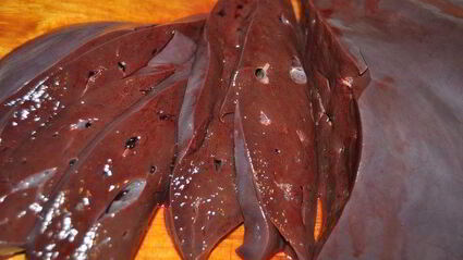 печень с грибами