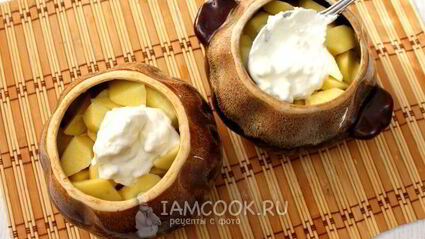 печень с картошкой в горшочке